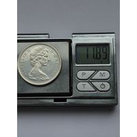 50 центов Канада 1966 года, Королева Елизавета II (1953 - 2025). Серебро 800. Монета не чищена. L45576.