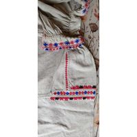 Антыкварная традыцыйная даматканая жаночая кашуля (вышиванка, белорусская национальная традиционная рубашка)