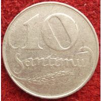 14:  10 сантимов 1922 Латвия
