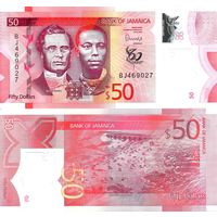 Ямайка 50 долларов образца 2022 года UNC pw96