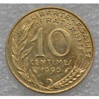 Франция, 10 сантимов 1990 г.