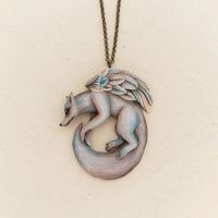 Крылатая Лиса. Подвеска ручной работы