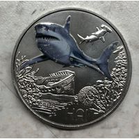 3 евро Австрия 2018 г., Акула, из серии "Животные со всего мира"