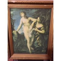 Картина "Купальщица" Ф. Лемуан 1688-1737