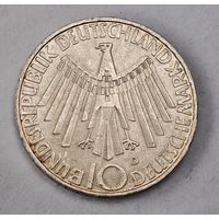 1972 год 10 марок Германия  серебро