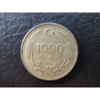 Турция. 1000 лир.1991. С 20 копеек. Распродажа коллекции. Смотрите другие лоты.