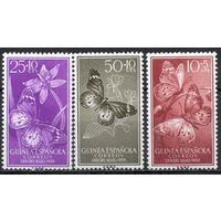 Испанская Гвинея 1958. Фауна. Бабочки. 3 марки 353-55