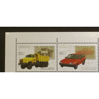 Украина 1999 автомобили. КрАЗ-65055 ЗАЗ-1102 Таврия-Нова Транспорт сцепка **
