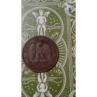 Франция 2 сантима 1855 B