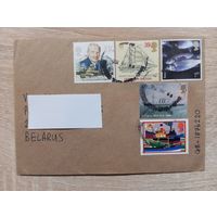 ПОДПИСАННЫЙ КОНВЕРТ. ВЕЛИКОБРИТАНИЯ. ПАРУСНИКИ И РЫБЫ.