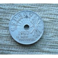 Werty71 Испания 25 сентимо песет 1937