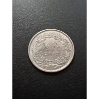 Швейцария 1/2 франка 2017 г.