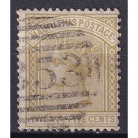 13.BrKM. Великобритания. Колонии. Маврикий. Виктория. Стандарт. 25C. 1879 г. Mi.#57.