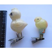 Все лоты с рубля.Елочные игрушки Цыплята,прищепки,СССР