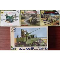 4 сборных модели 1/72: Виды оружия ВОВ. Красная Армия.