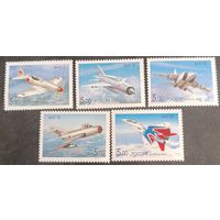 Россия 2005. Самолёты МиГ. 5 марок 1044-1048