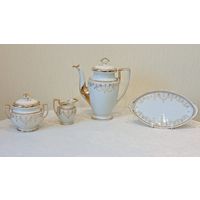 Набор 3 предмета: Кофейник / чайник, сахарница, молочник MZ Altrahlau CM-R Czechoslovakia 1909 - 1922 гг.