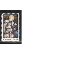 США-1980, (Мих.1450) , гаш. , Рождество , Искусство