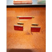 Запонки из СССР с заколкой