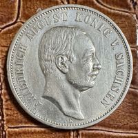 Монета 3 марки 1912 год. Саксония. Германская империя.