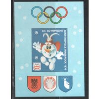 Австрия-1976, , ** , Спорт,  Зимняя ОИ-1976 ,сув.блок