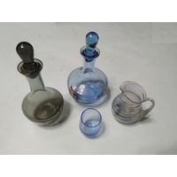 Графины и кувшин цветное стекло СССР