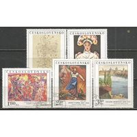 Чехословакия. Шедевры Национальной галереи. 1975г. Mi#2294-98. Серия.