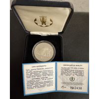 500 тенге  2004 г.  100 лет Железной дороге Казахстана.  Казахстан. ПРУФ !!!  СЕРЕБРО.