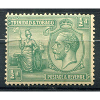 Британские колонии - Тринидад и Тобаго - 1922/28г. - Британия, король Георг V, 1/2 P - 1 марка - MH [Mi 104]. #4-B5-124-A-1