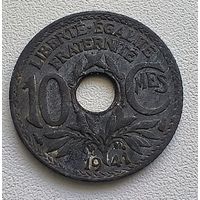 Франция 10 сантимов, 1941 Без подчеркивания под MES  3-10-8