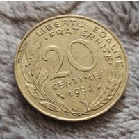 20 сантимов 1992 Франция