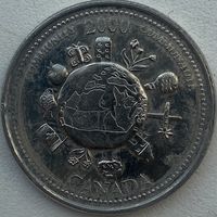 Канада 25 центов 2000 г. Сообщество. Миллениум