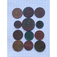 Монеты разные старые , с 1 рубля .