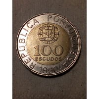 100 эскудо Португалия 1990 год