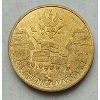 Польша 2 злотых 2008 г. 40 лет политическому кризису в Польше 1968 года