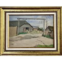 Дорошевич Ф.И;Сельский вид;картон/масло;24/35см