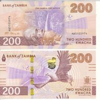 Замбия 200 квача образца 2024 года UNC pw66