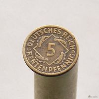 Германия 5 рейтенпфеннигов 1924 J