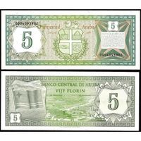 Аруба 5 флоринов образца 1986 года UNC p1
