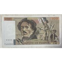 Банкнота 100 франков 1985 год. Франция.