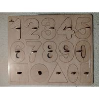 Игрушка деревянная Цифры и фигуры