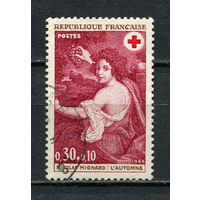 Франция - 1968 - Красный крест 0,30+0,10Fr - [Mi.1648] - 1 марка. Гашеная.  (Лот 71HL)-T2P4