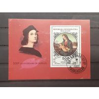 Распродажа с 1 рубля! Живопись. Мадагаскар. 1983 год. Рафаэль (блок)
