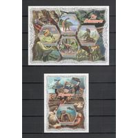 Кот-д'Ивуар 2018 Фауна динозавры 1 лист и 1 блок MNH**