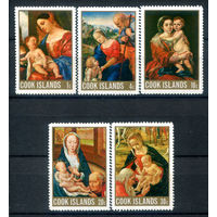 Острова Кука - 1968г. - Рождество, картины - 5 марок - полная серия, MNH [Mi 207-211]. #3-WB-Z-1-18