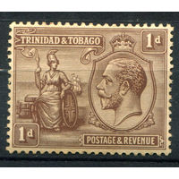 Британские колонии - Тринидад и Тобаго - 1922/28г. - Британия, король Георг V, 1 P - 1 марка - MH [Mi 105]. #4-B5-124-A-1