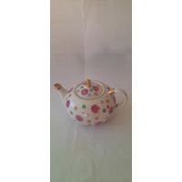 ЧАЙНИК ЗАВАРНИК.ЦВЕТЫ.СТАРЫЙ КИЕВ.РУЧНАЯ РОСПИСЬ.ЗОЛОЧЕНИЕ