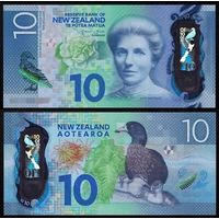 Новая Зеландия 10 долларов образца 2015 года UNC p192