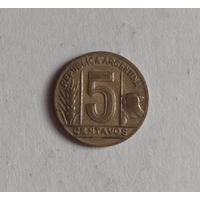 Аргентина 5 сентавос 1945 год