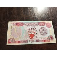 Бахрейн 1 динар образца 1973(1998)года UNC p19b см описание